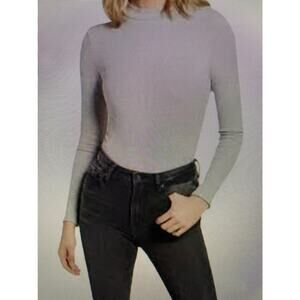 NWT BP 3X Grey light heather mock neck bodysuit